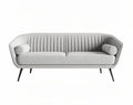 Fabric sofa with curved design for living room - 200 x 80 x 85cm
