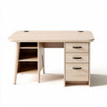 Wooden office desk with storage and cable management - 150 x 70 x 75cm