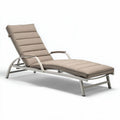 Outdoor lounge chair with aluminum frame and cushion - 200 x 60 x 30cm