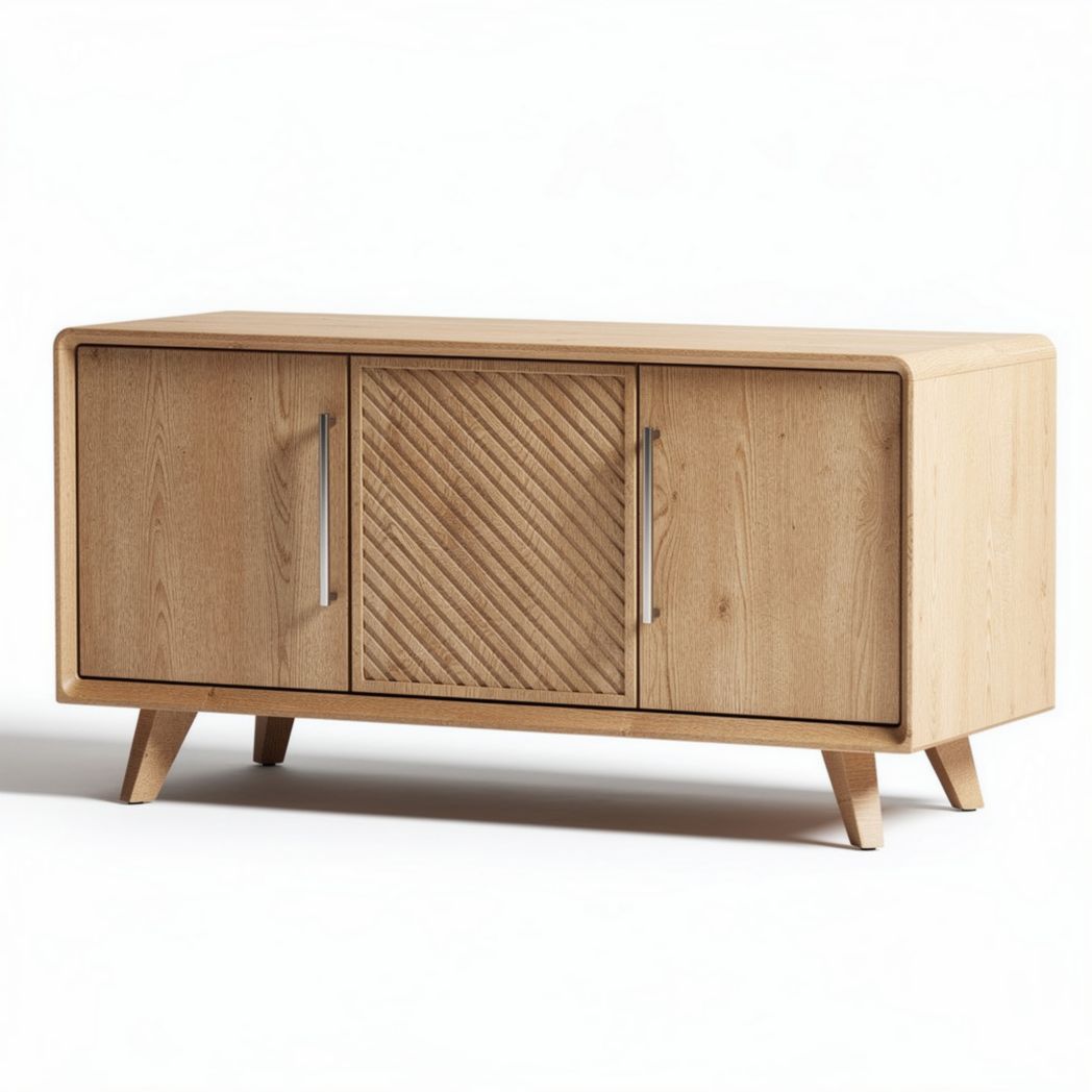 Wooden sideboard for living room decor - 80 x 40 x 75cm