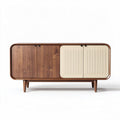 Wooden sideboard with geometric design for dining room - 120 x 40 x 75cm