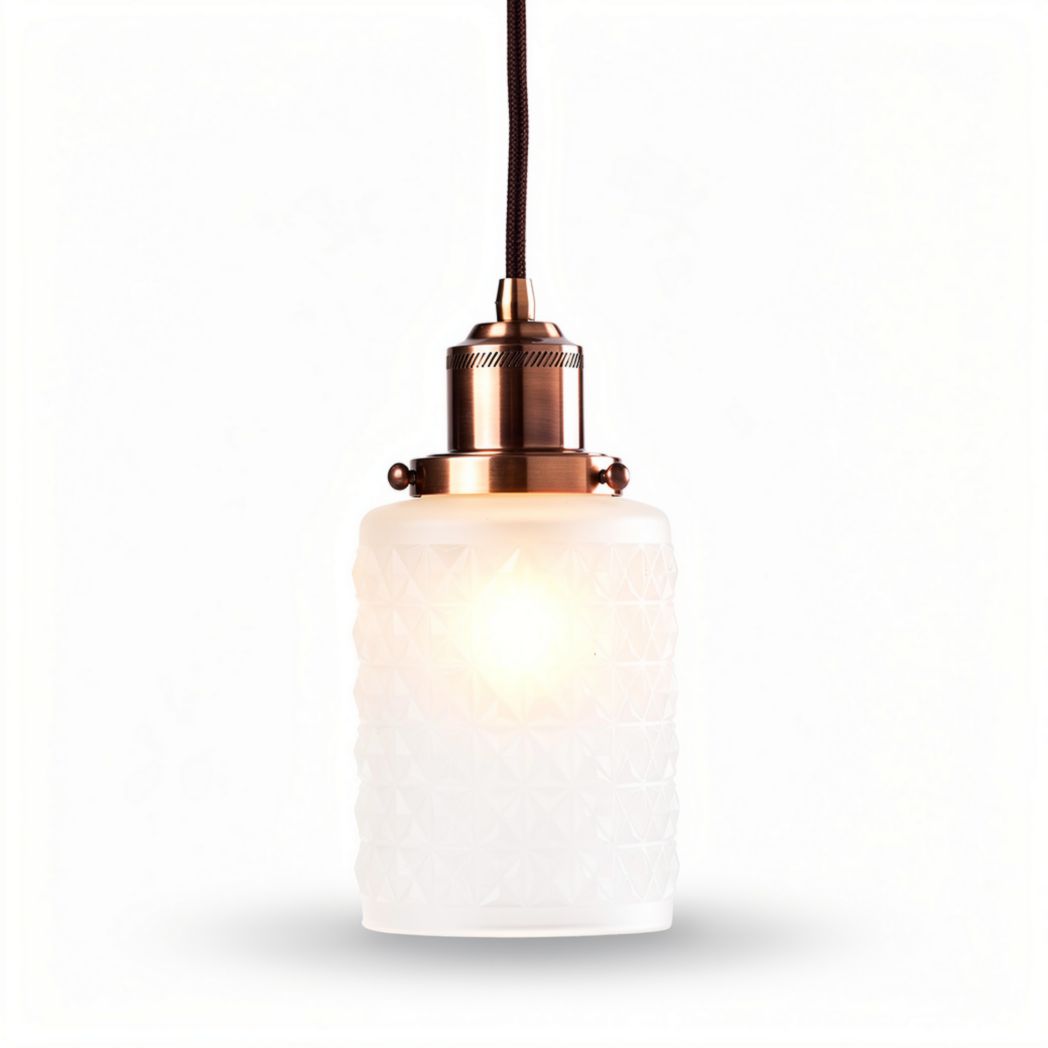 Glass pendant light fixture for dining rooms - 20 x 20 x 15cm