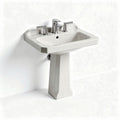 Ceramic pedestal sink with faucet - 60 x 45 x 15cm