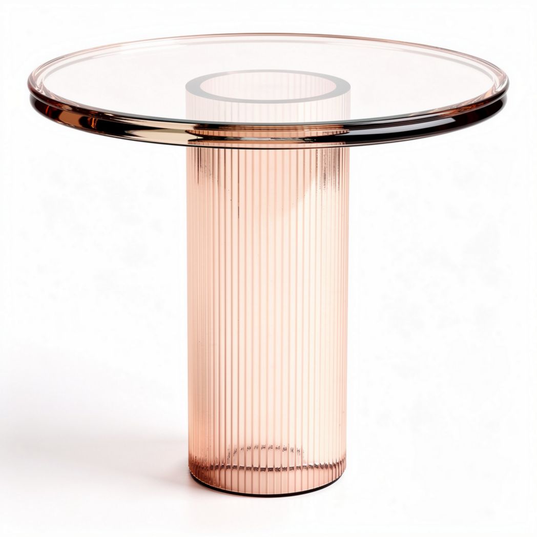 Acrylic round side table for living room use - 75 x 75 x 75cm