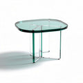 Glass accent table with modern design - 100 x 60 x 75cm