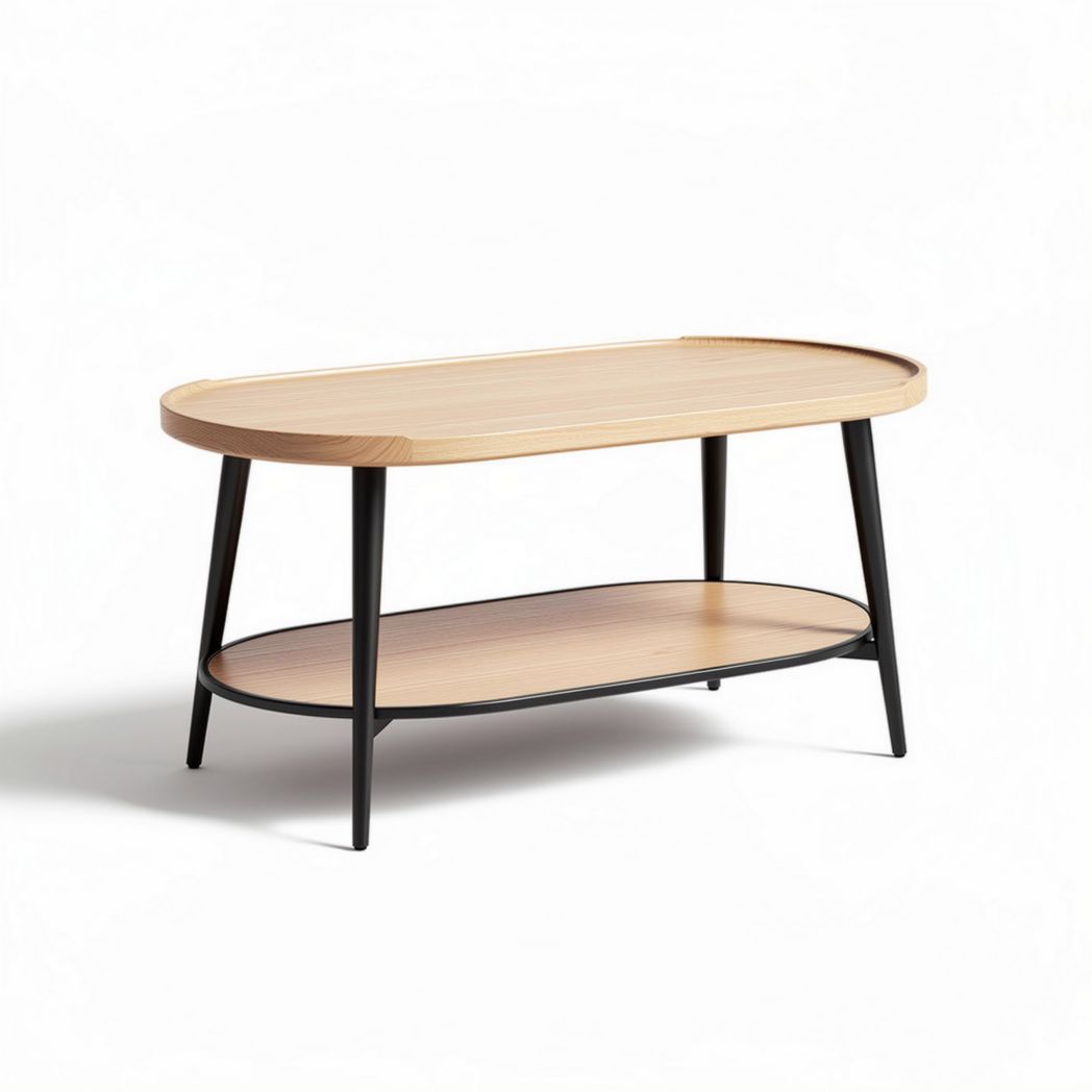 Round coffee table in green finish - 100 x 100 x 40cm